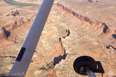 Flying above Canyonlands